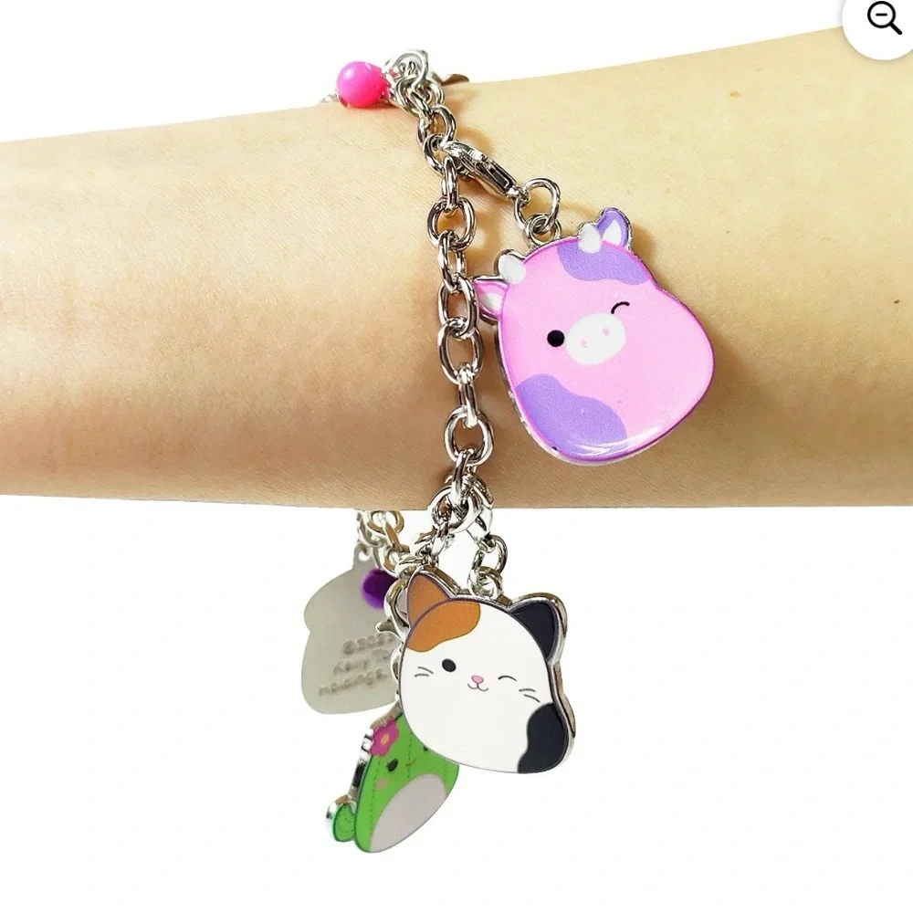 New Squishmallows Interchangeable Charm Bracelet- Malcolm, Patty, Cam, Sunny …